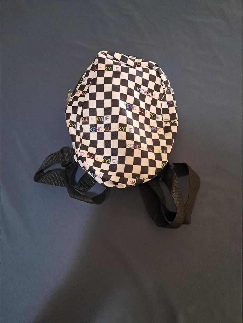 Kendell & Kylie Small Checkered Wimen Shoulder Bag Black White Nwt.